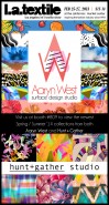 Aaryn West with Hunt + Gather at the LA Textile Show Feb 2013